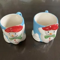 雪だるまデザイン マグカップ 2個セット