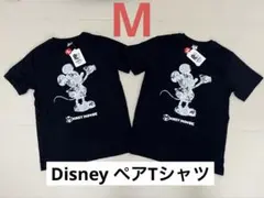 【タグ付き新品】男女兼用　ミッキーマウス　Tシャツ　ディズニー　ペア　M 黒