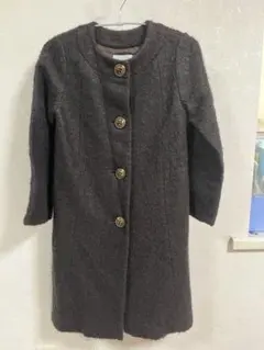 SHIPS ダークグレー ボタン付きロングコート