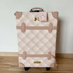 訳あり新品　リズリサ　マイメロ　リズメロ　チェック柄 ピンク　キャリーケースのサムネイル