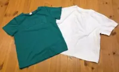 緑と白のTシャツセット 7Y 130