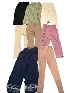 まとめ売り　女の子　ボトムス　130-150 スパッツ　プリーツ　8着セット