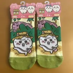 値下げ！ちいかわ　恐竜　福井限定　ソックス　2足セット 左右違うデザインです！
