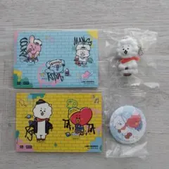 くら寿司　BT21　ビッくらポン　キーホルダー　缶バッチ　ステッカー　4つセット