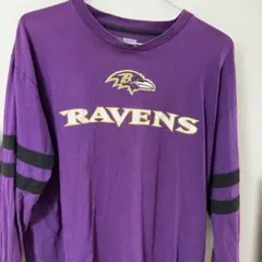NFL ボルチモア・レイブンズ ロングスリーブTシャツ　ロゴプリント