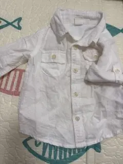 Gap ベビー ホワイト 長袖シャツ 80cm