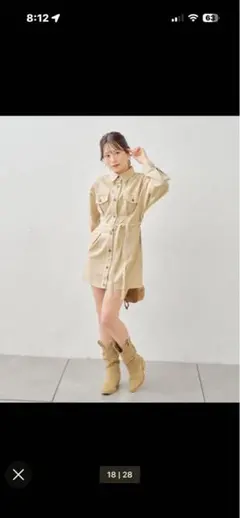 チコ　chico シャツ　ミニワンピース　ミニワンピ　ベージュ　新品