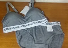 CECIL McBEE ■新品スポーツブラジャーショーツセット　Lサイズ　グレー
