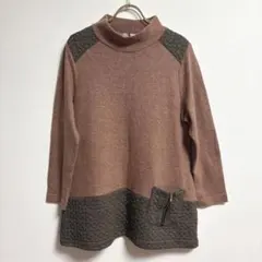 ✨韓国製✨ Piece ピース チュニック カットソー モックネック バイカラー