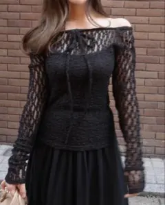 長袖レーストップス lacy tops HYEON - メルカリ