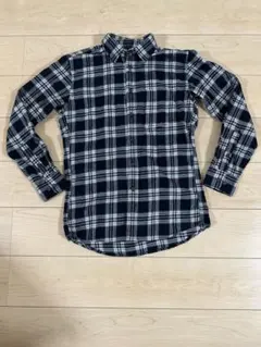 y.様　ユニクロ　フランネルチェックシャツ　黒　S
