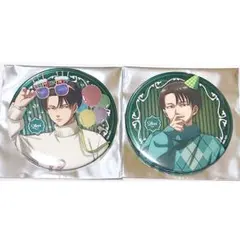 進撃の巨人 リヴァイ バースデーver. メタル缶バッジ セット プリンスホテル