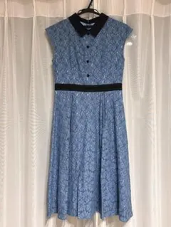 31 Sons de mode 半袖ブルーワンピース 花柄