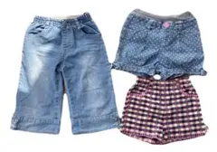 女の子 デニムパンツ ハーフパンツ ショートパンツ 120㎝ 夏用 MPS