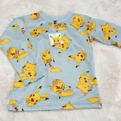 新品　ポケモン ピカチュウ柄 総柄　長袖　Tシャツ 120 ロンT