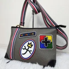 美品　カステルバジャック　ショルダーバッグ　ワッペン　ブランドロゴ　金金具