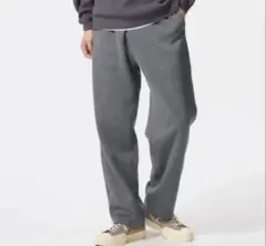 【タグ付き新品】UNIQLOニットフリースイージーアンクルパンツ M GRAY