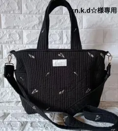 ヌビバッグ 外ポケット サイドポケット付き 底板 ハンドメイド