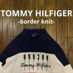 【TOMMY HILFIGERトミーヒルフィガー】マルチカラー ボーダー ニット