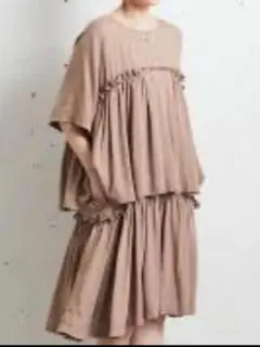 タグ付 ヨーコチャン パフスリーブAライントップス 20ss ピンク