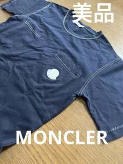 【美品】MONCLER ネイビー ポケット付き Tシャツ SS お値下げ！