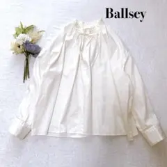 美品】ボールジィ トゥモローランド ハイカウント サテンネック フリル ブラウス