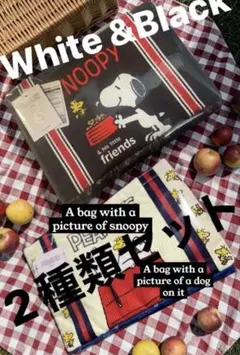 PEANUTS SNOOPY保温保冷巾着トートバッグ2点セット