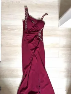 赤　ロングドレス　キャバドレス