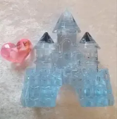 薄いブルー　お城　◇アクリルアイス　アクリルストーン　置物◇