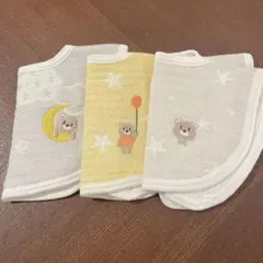 ［新品未使用］スタイ3枚セット くま 刺繍 ベビー