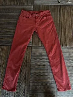ARMANI JEANS 赤 スリムフィットパンツ [セット割引あり]