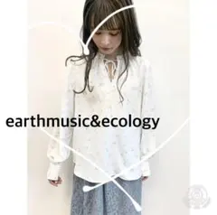 【earthmusic&ecology】とろみ2wayボリュームスリーブブラウス