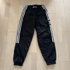 adidas 3本ライン 黒ジャージパンツ S