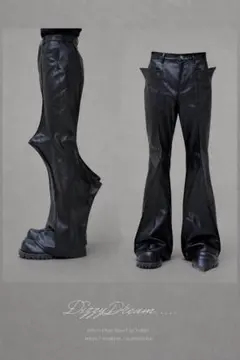 Opium Faux Leather Flare Denim｜レザーデニム - メルカリ
