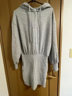 INGNI グレー フード付き ミニワンピース M