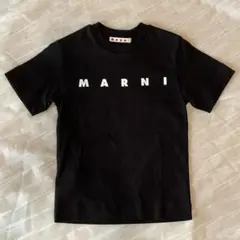 【新品未使用】MARNI ブラック Tシャツ ロゴプリント　サイズ4のサムネイル