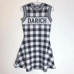Darich　ギンガムチェックフレアミニワンピースネイビー
