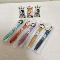 鬼滅の刃ラバーマスコット付ペン②5種類　アクリルホルダーキーホルダーまとめ売り