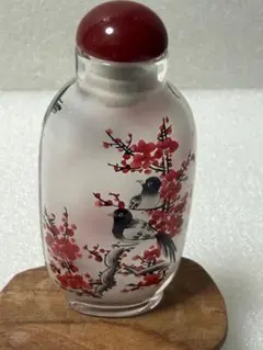 馬の絵柄 ガラス製鼻煙壺 手描き 內絵 鼻煙壺 中国伝統工芸 無形文化
