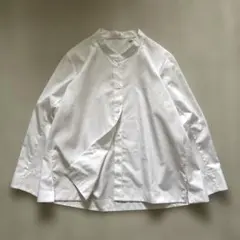 【美品】UNIQLO +J ジルサンダー バンドカラー シャツ 白