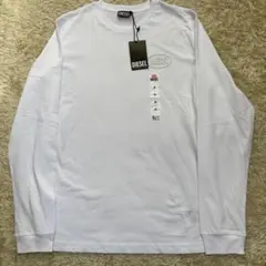 未使用品　DIESEL 長袖Tシャツ/XL/コットン/WHITE/A17548