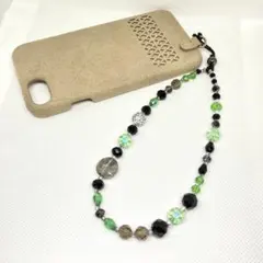 スマホビーズストラップ、チャーム　ビーズアクセサリー