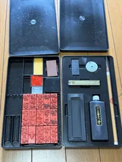 書道用具セット 花柄ケース付き