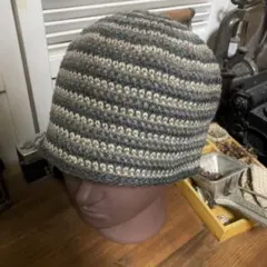 569 バケットハット クロシェハット ニット帽 手編み ハンドメイド