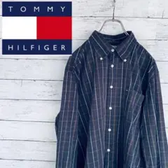 【人気 定番】トミーフィルフィガー★90s 古着 長袖 チェックシャツ 1