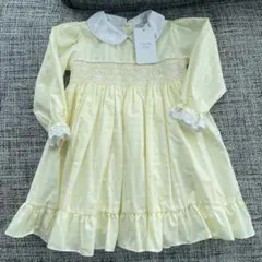 Smocking Lilly 3T イエロー チェック　スモッキングワンピースのサムネイル