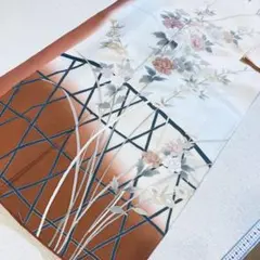 121409　宅　織物　訪問着　袷　絹　秋冬春