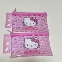 【新品】ハローキティ ラメポーチ 2点セット