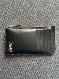 【SAINT LAURENT】YSLフラグメント カードケース ブラック