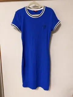 GUESS ゲス ミニ タイト ワンピース S 青のサムネイル